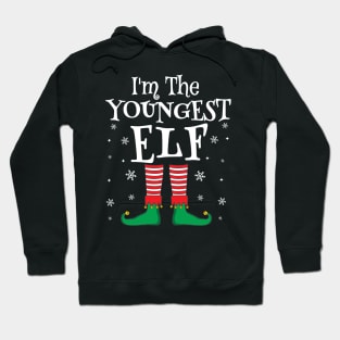 I'm The Youngest Elf Matching Family Christmas Pajama Shirt Hoodie